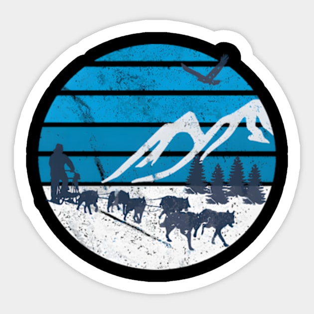 Dog Sledding Sleigh Sled Rides Mushing Winter Sports Sticker by jasper-cambridge